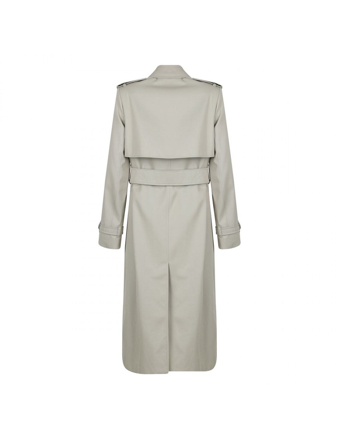 Long cotton blend trench coat