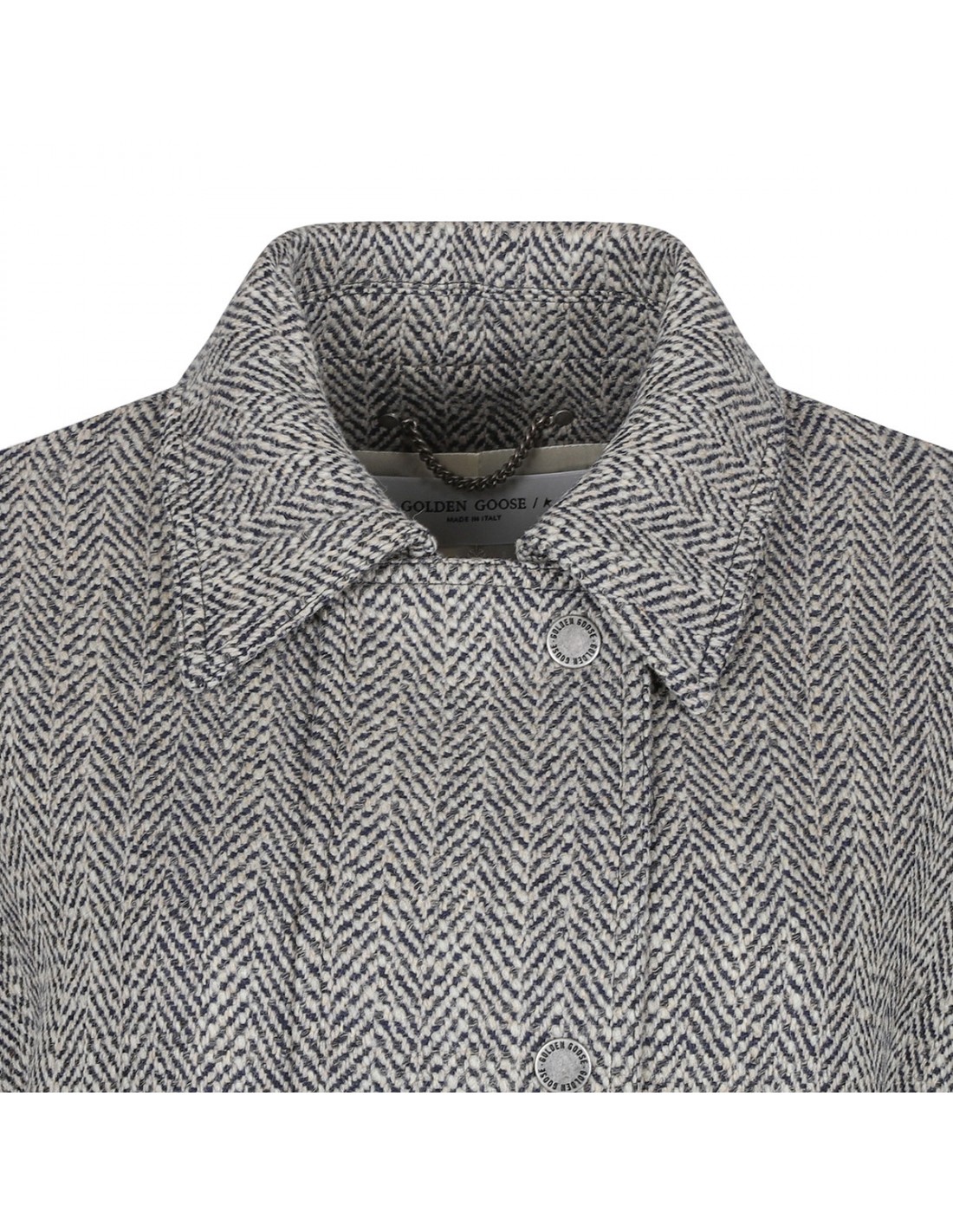 Herringbone wool bomber jacket