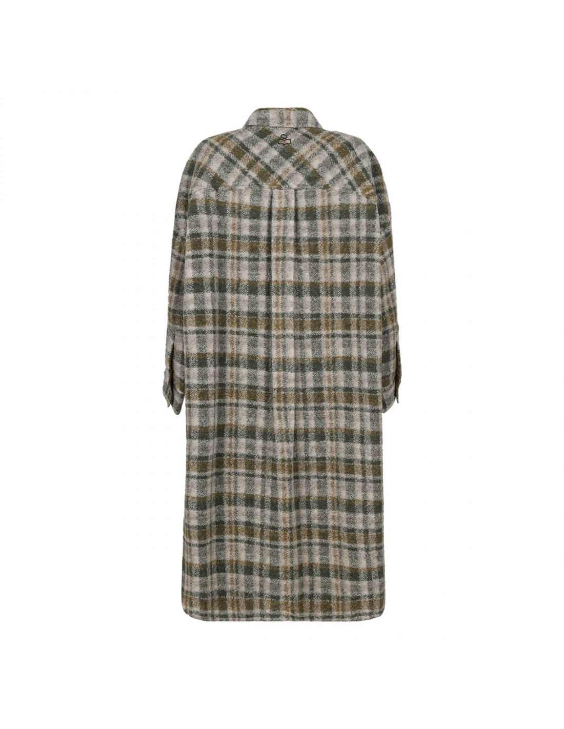 Fontizi check wool blend coat