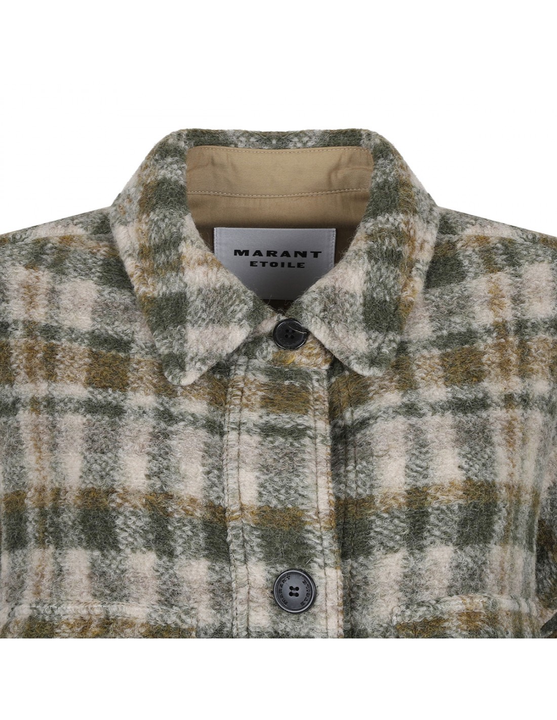 Fontizi check wool blend coat