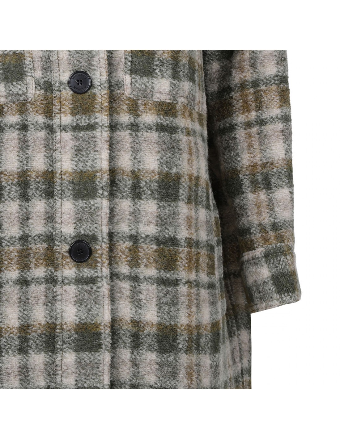 Fontizi check wool blend coat