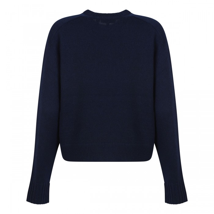 Dark denim hue cashmere sweater