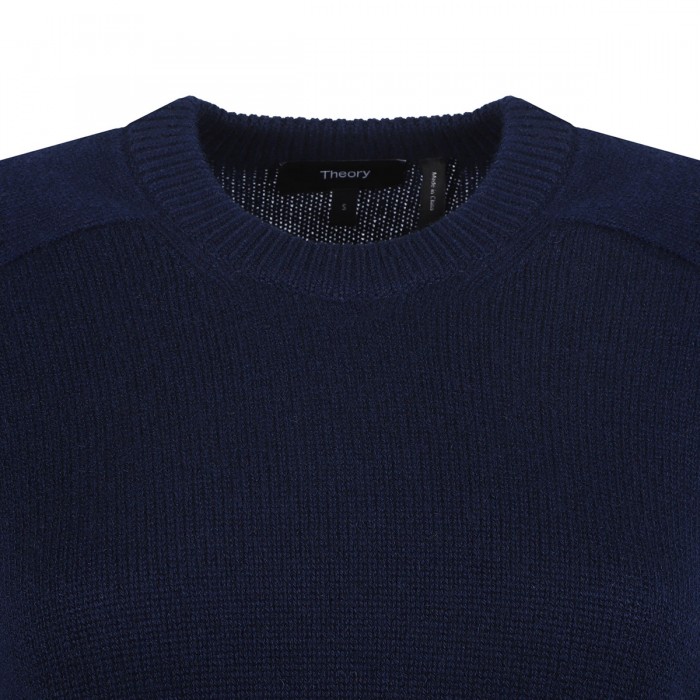 Dark denim hue cashmere sweater