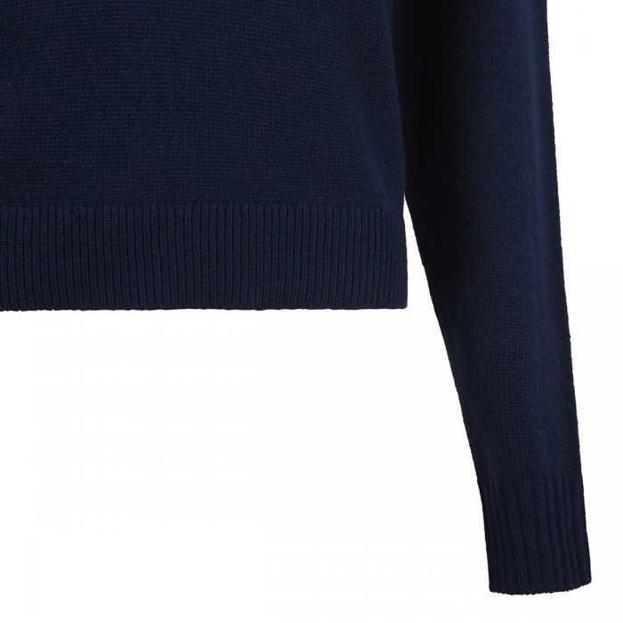 Dark denim hue cashmere sweater