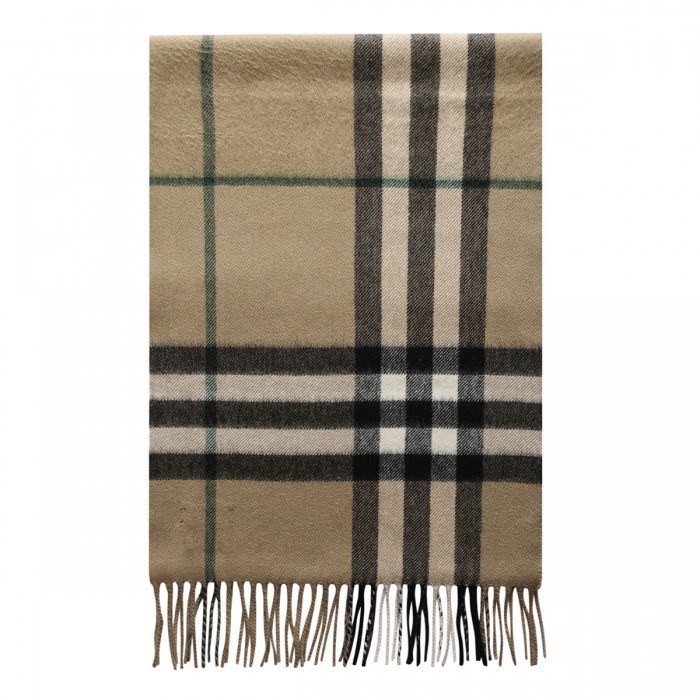 Check cashmere scarf