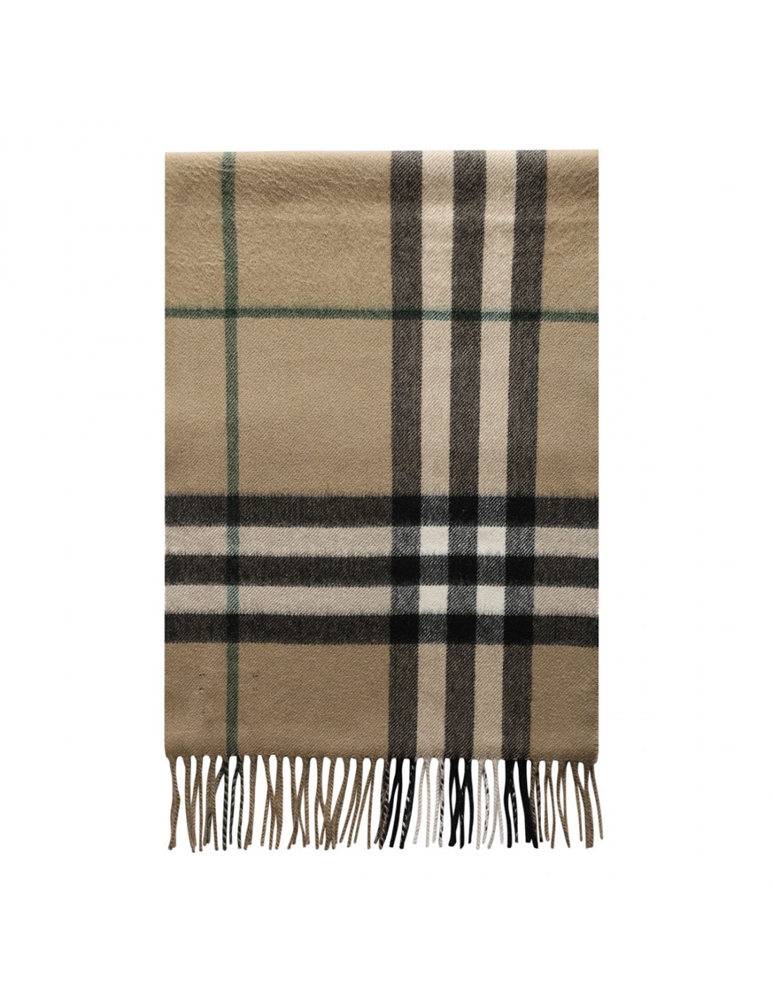 Check cashmere scarf