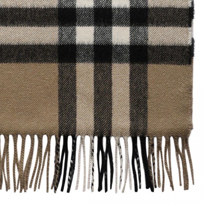 Check cashmere scarf