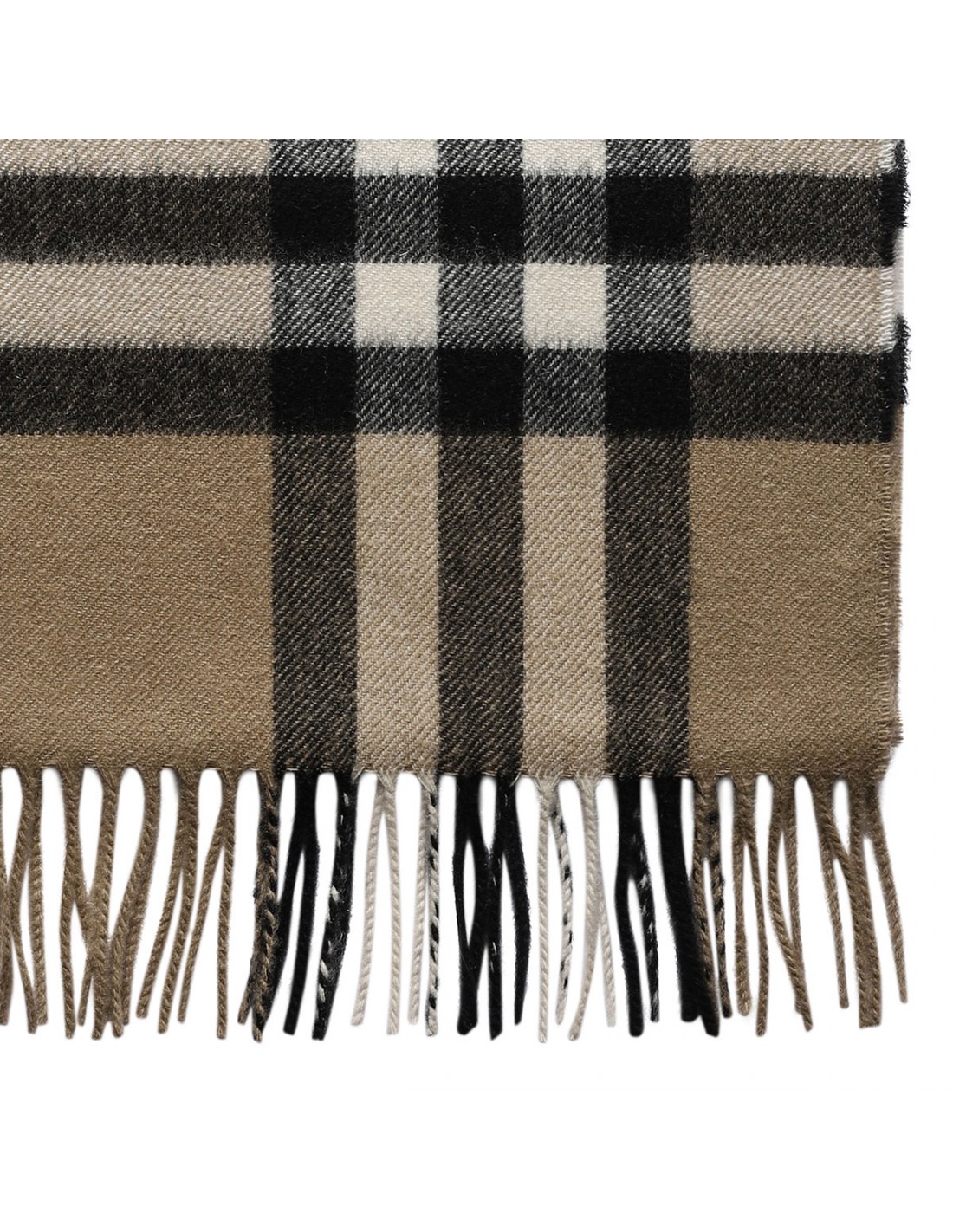 Check cashmere scarf