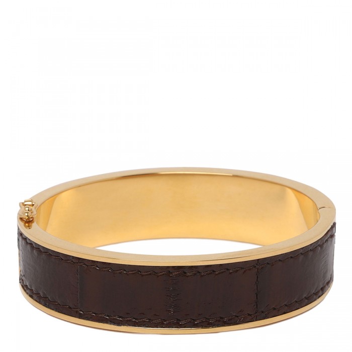 Cassandre leather and metal bracelet