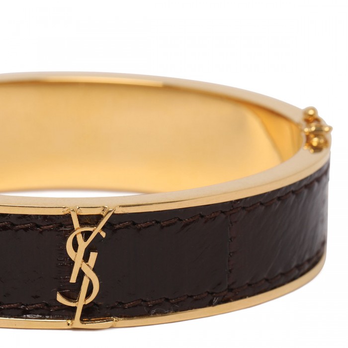 Cassandre leather and metal bracelet