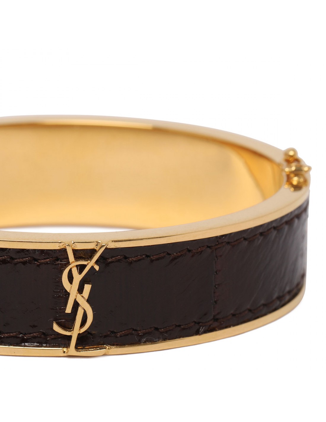 Cassandre leather and metal bracelet