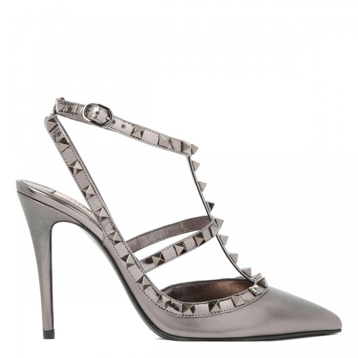 Rockstud ankle strap pumps