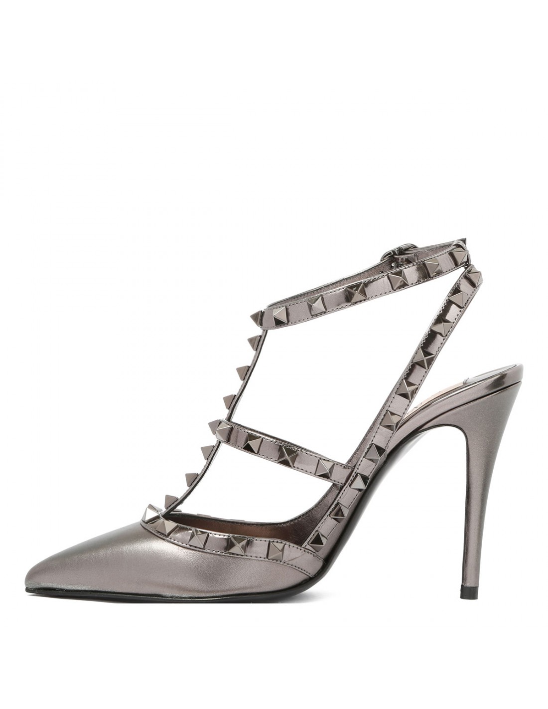 Rockstud ankle strap pumps