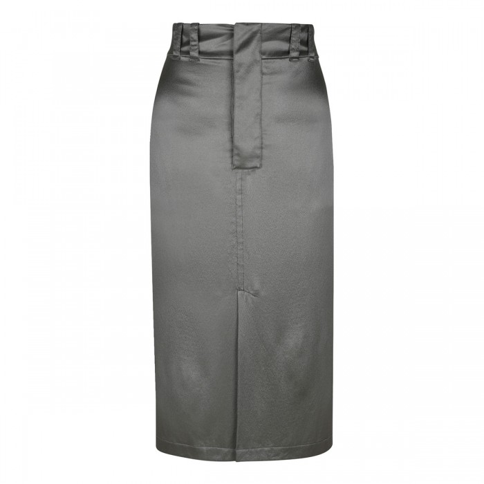 Silk crepe de chine pencil skirt