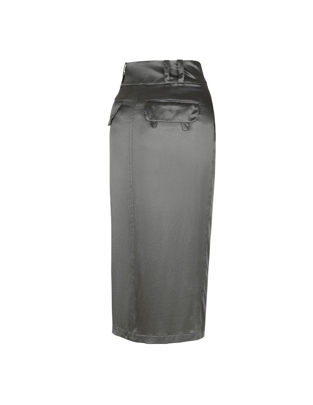 Silk crepe de chine pencil skirt