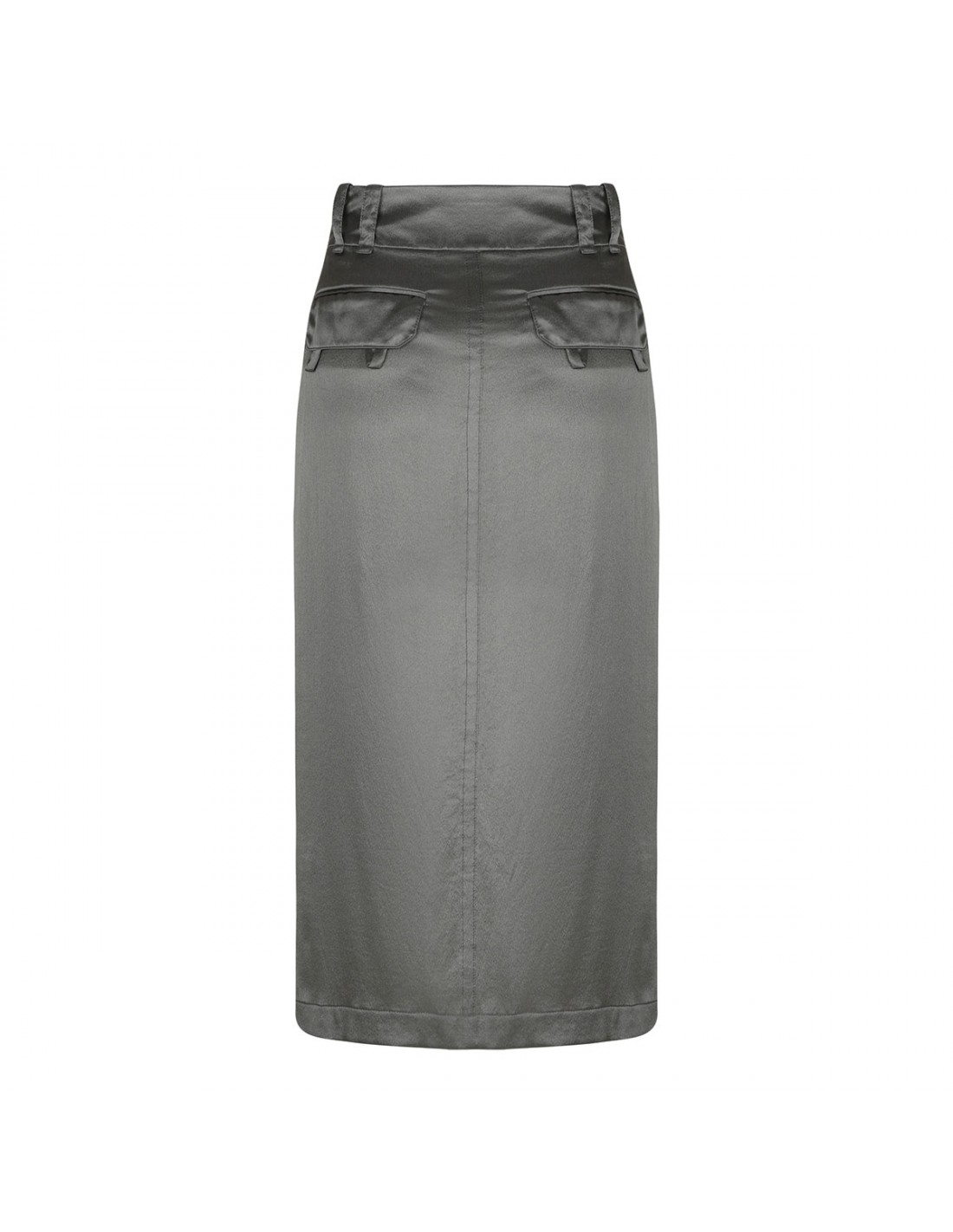 Silk crepe de chine pencil skirt