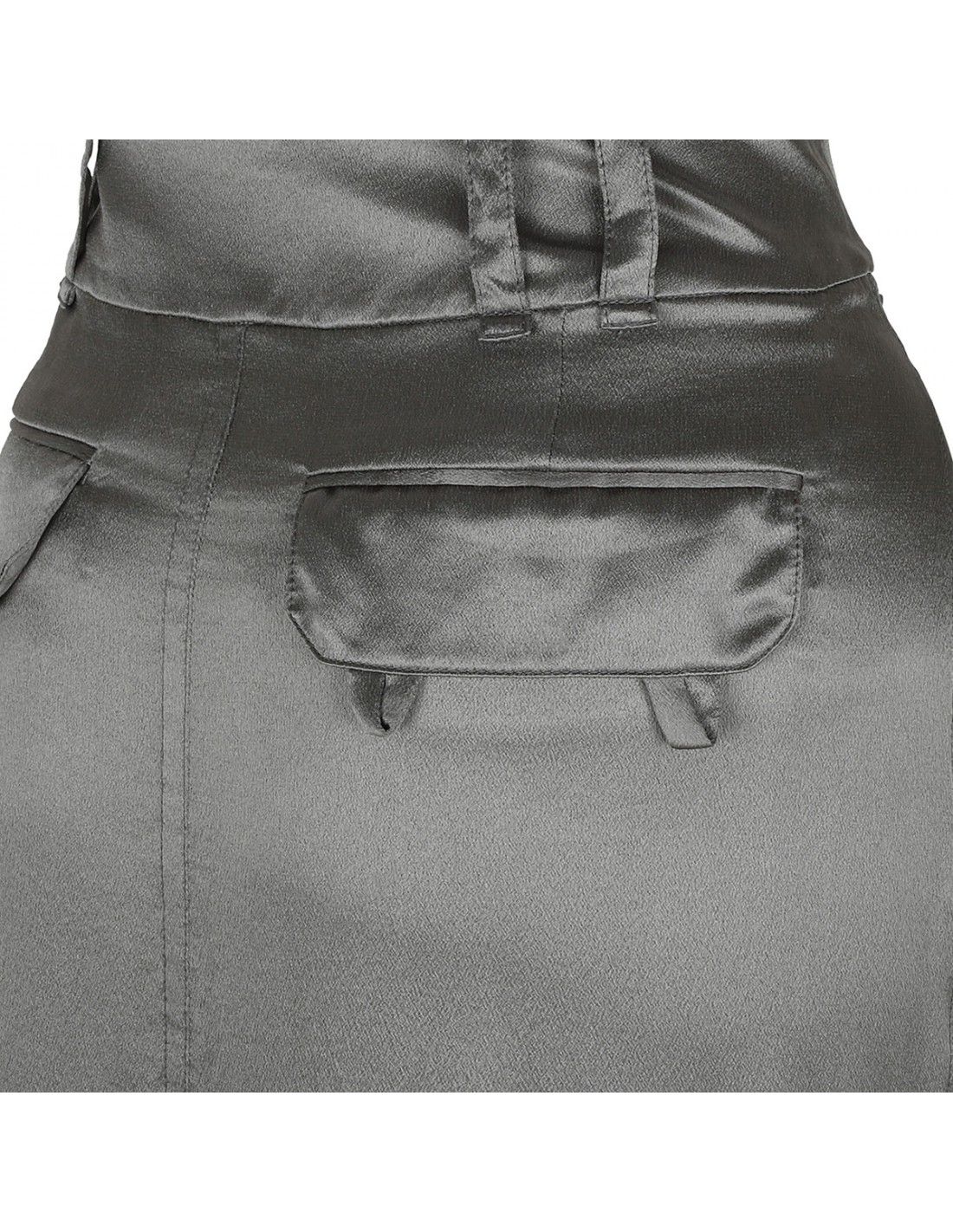 Silk crepe de chine pencil skirt