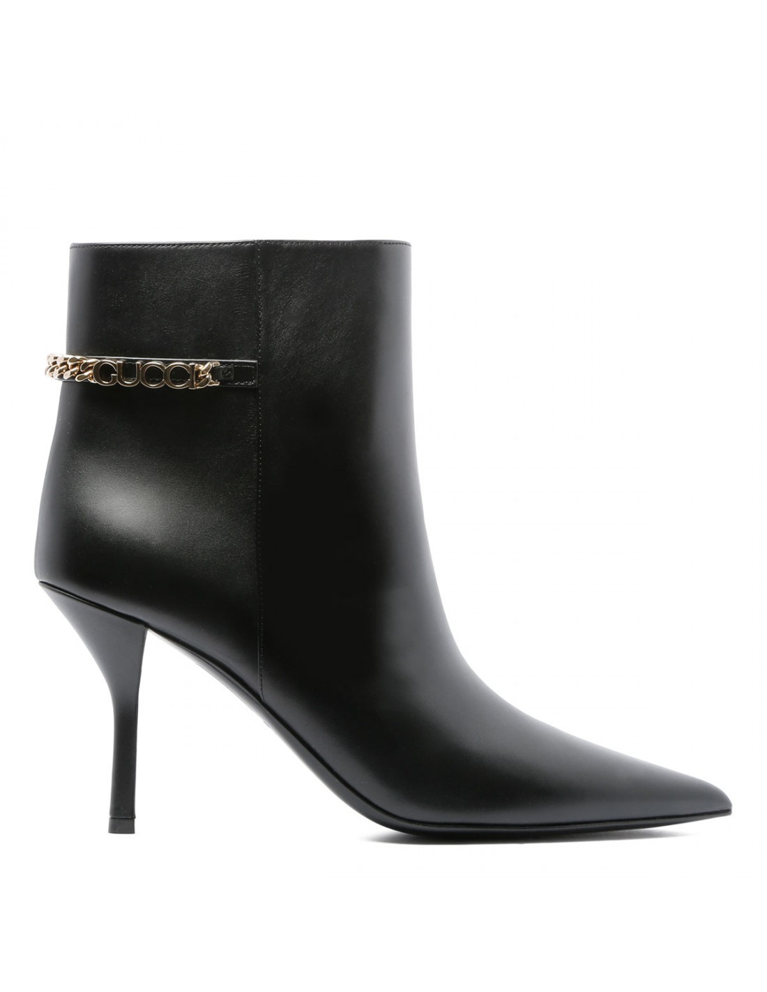 Signoria black leather booties