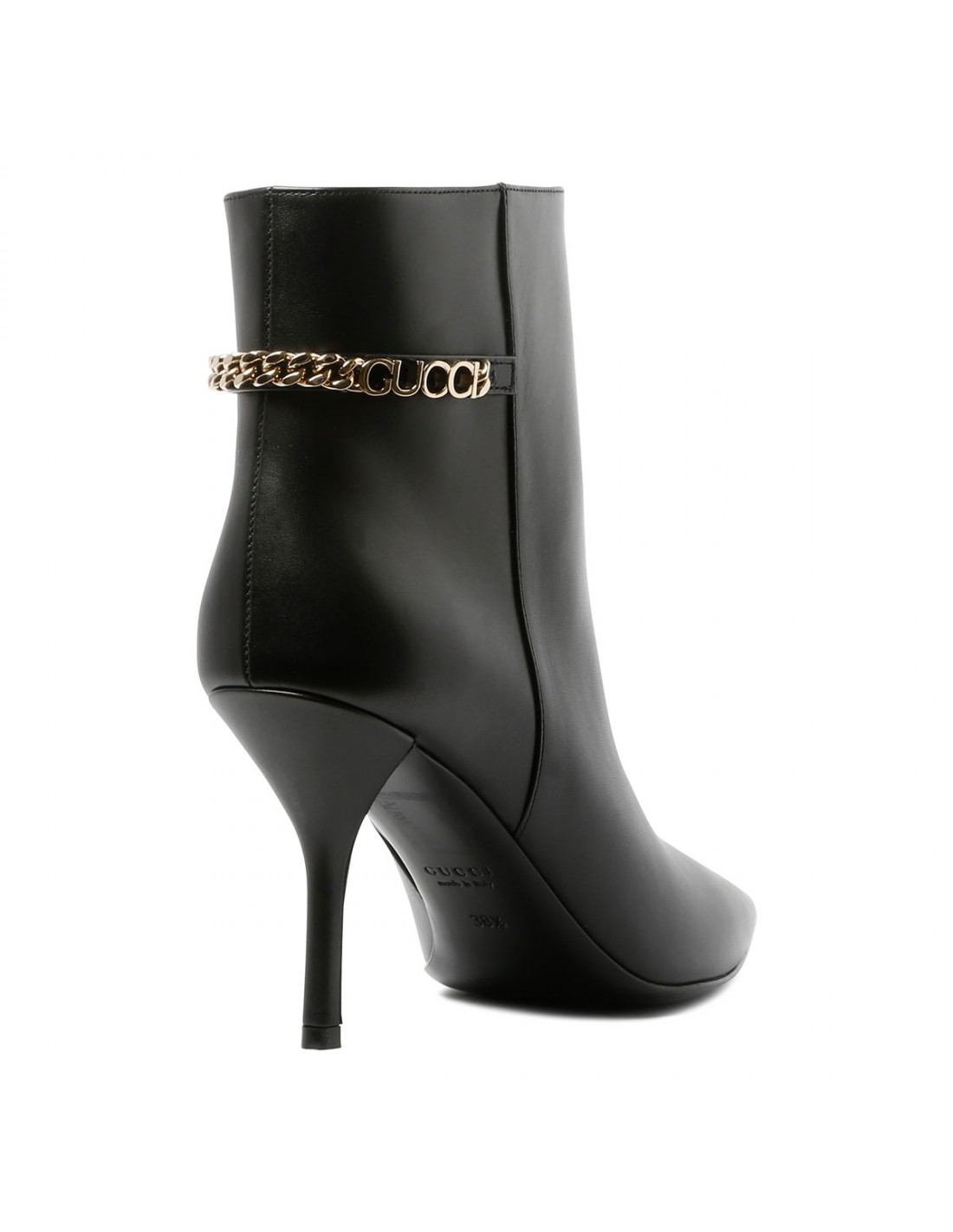 Signoria black leather booties