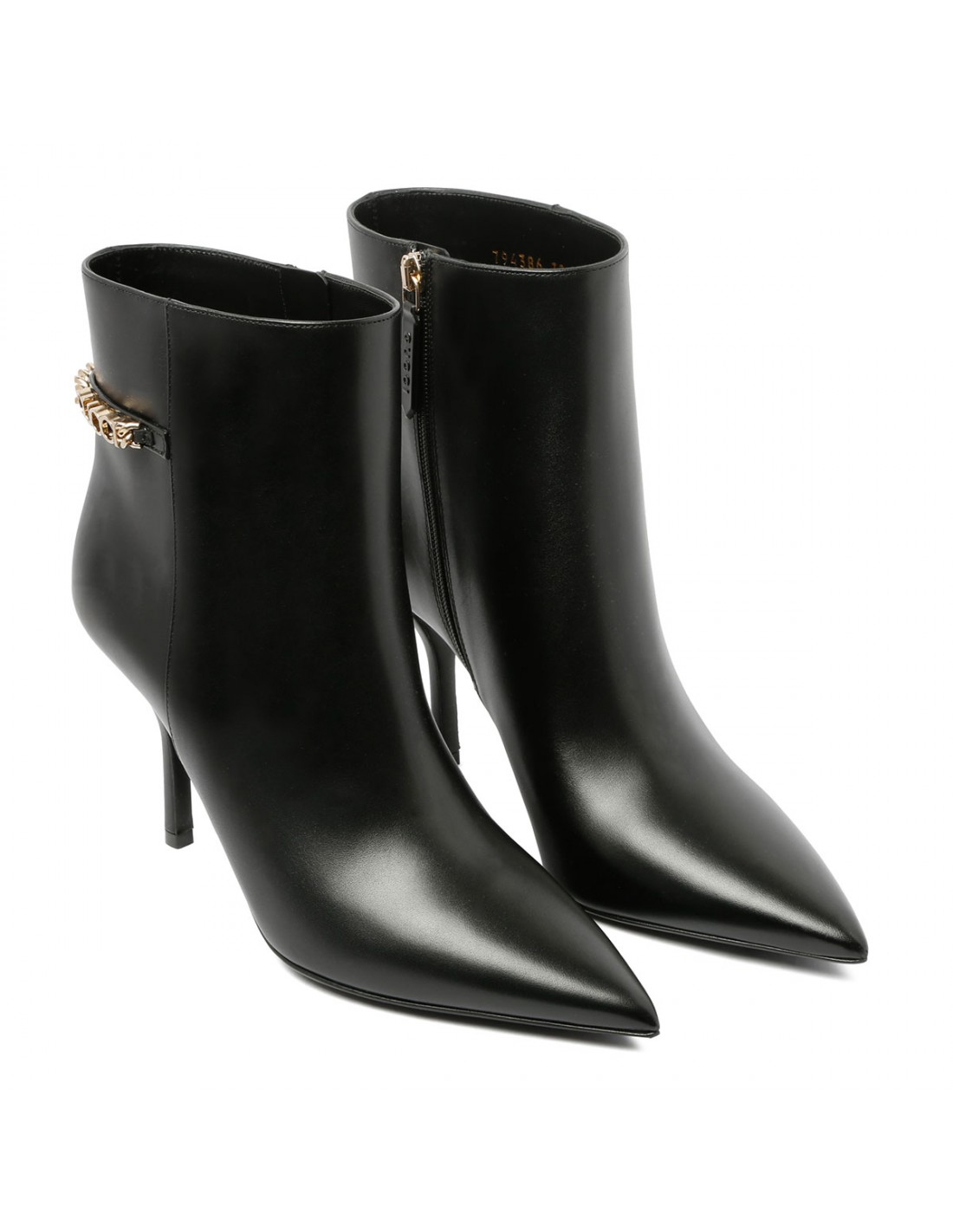 Signoria black leather booties