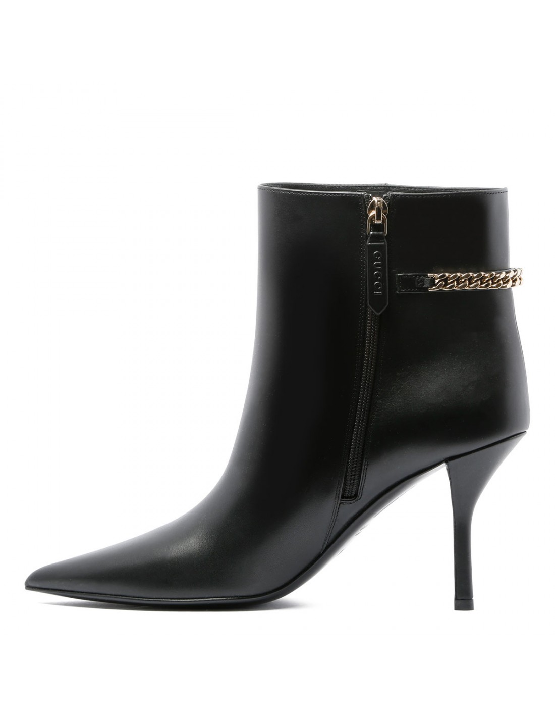 Signoria black leather booties