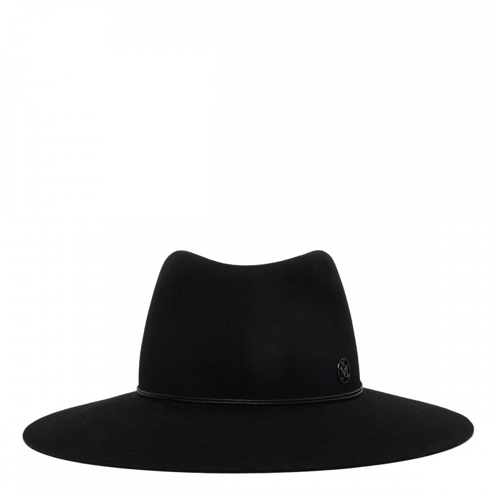 Charles black soft felt fedora hat