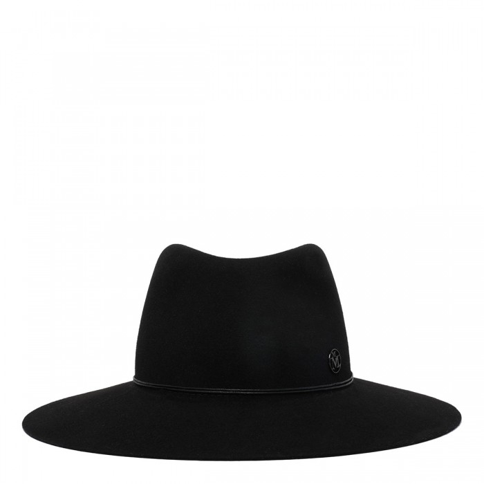 Charles black soft felt fedora hat