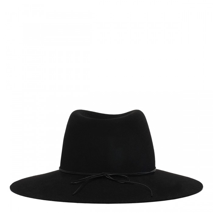 Charles black soft felt fedora hat