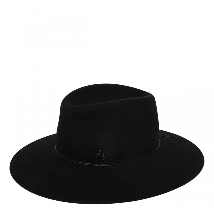 Charles black soft felt fedora hat