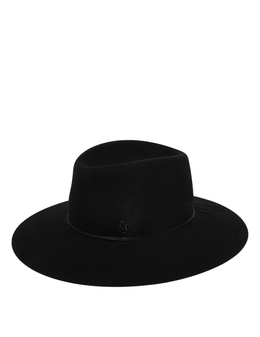 Charles black soft felt fedora hat