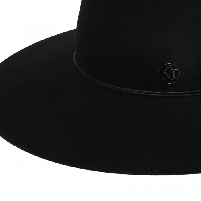 Charles black soft felt fedora hat