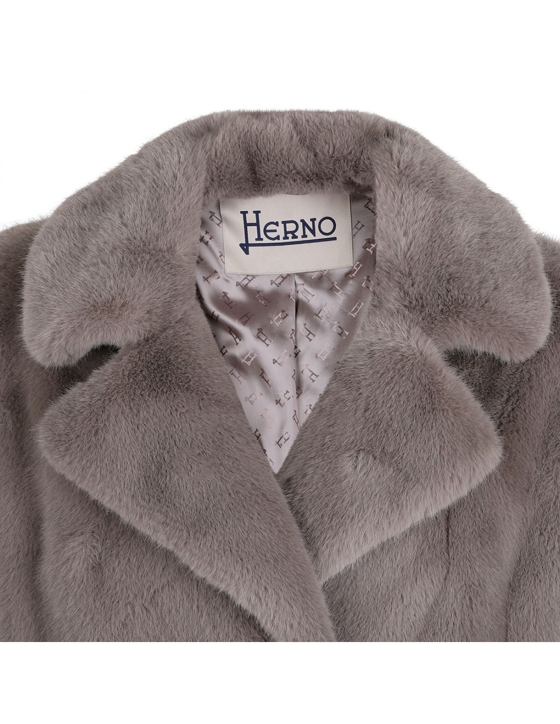 Faux mink fur coat