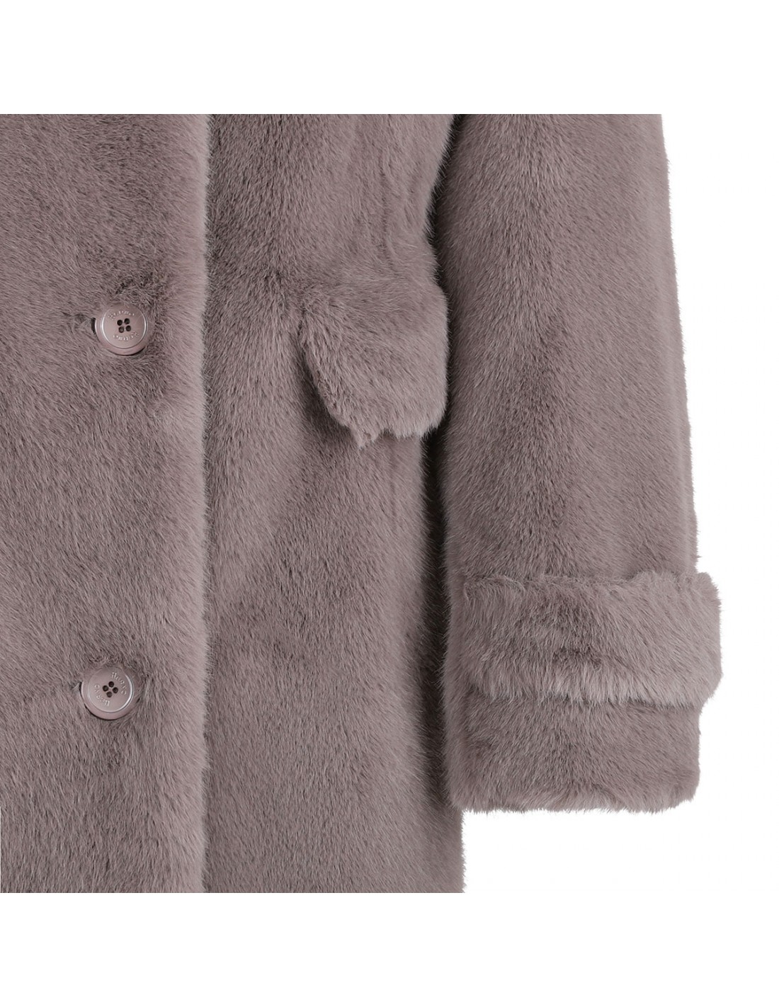 Faux mink fur coat