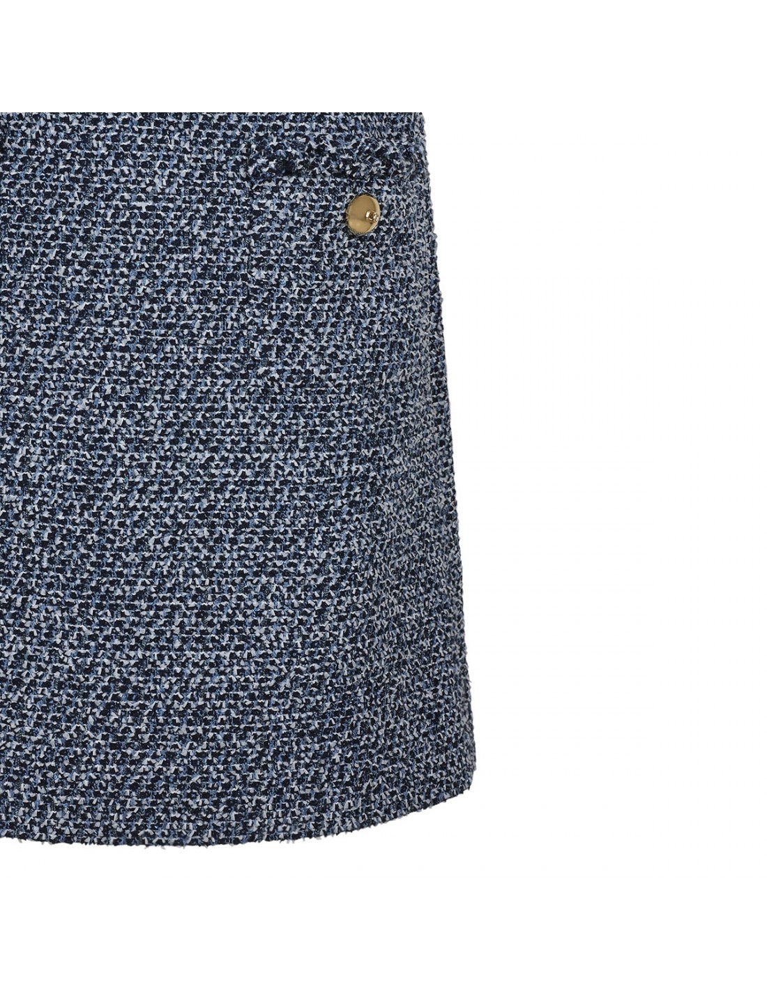 Denim blue hue tweed mini dress