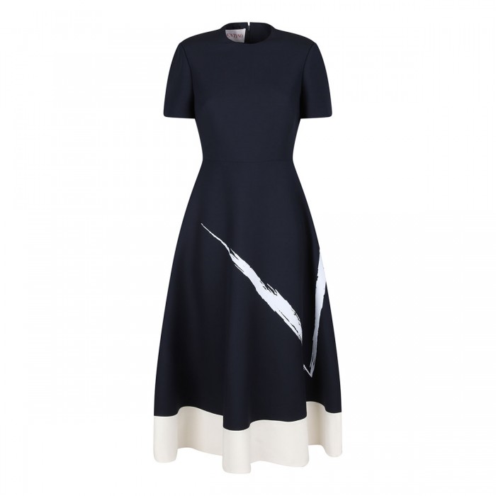 Navy midi dress