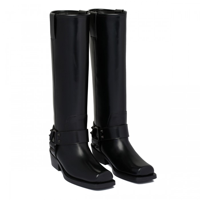 Rockstud biker boots