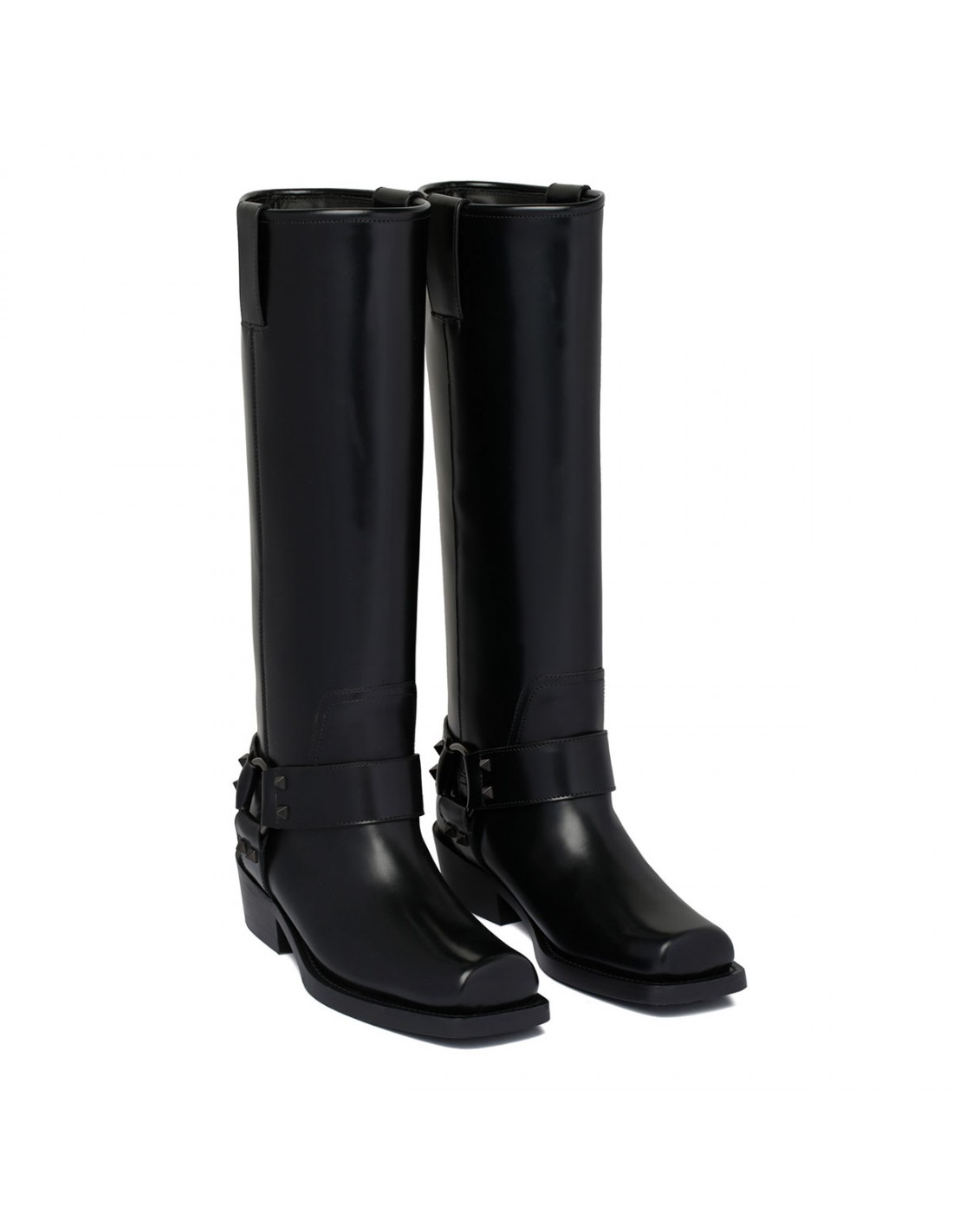 Rockstud biker boots