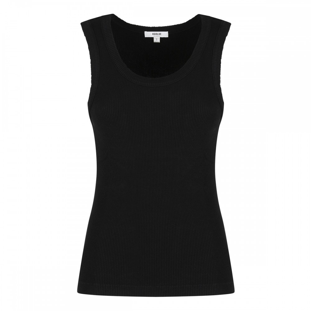 Poppy black tank