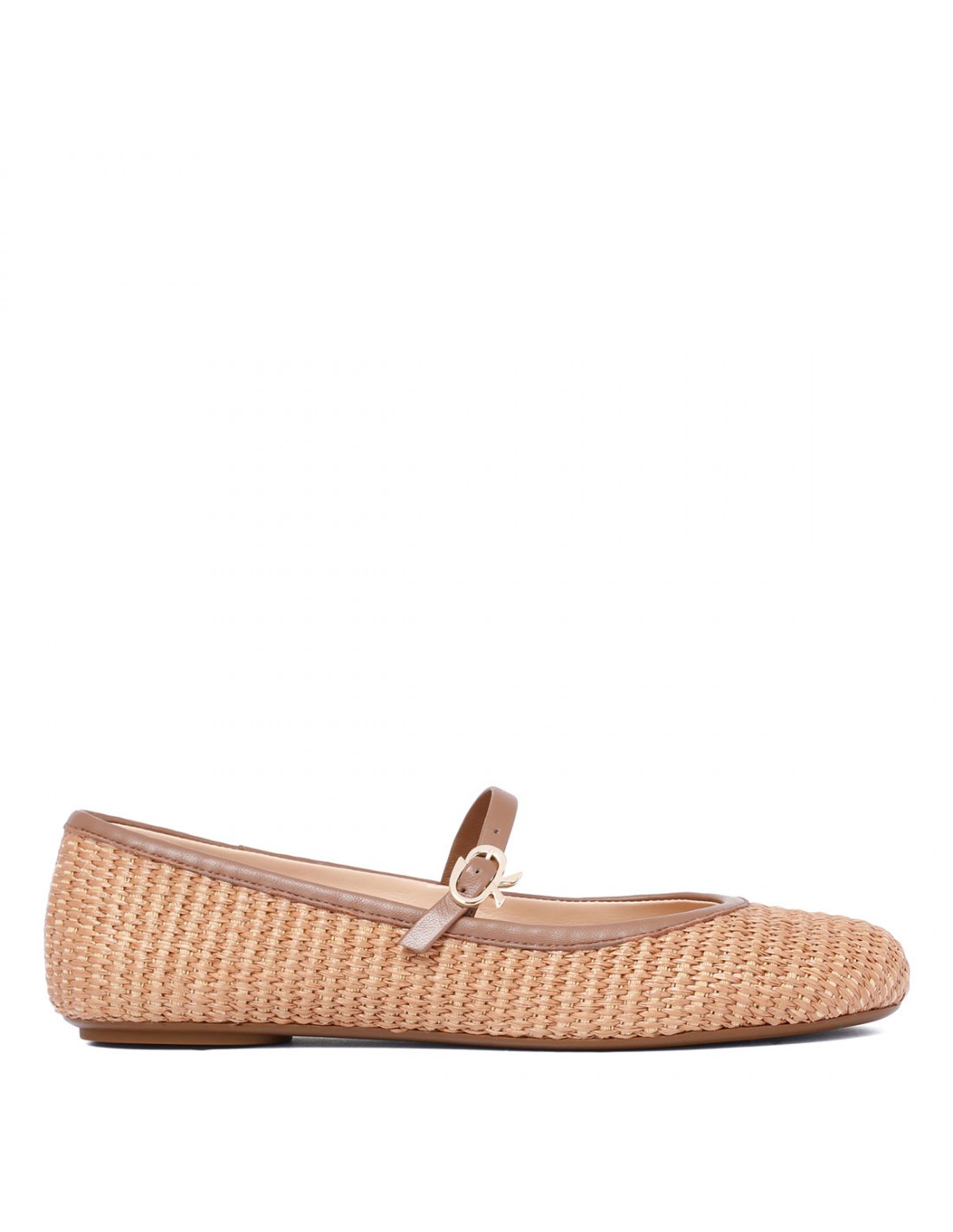 Carla woven raffia ballerinas