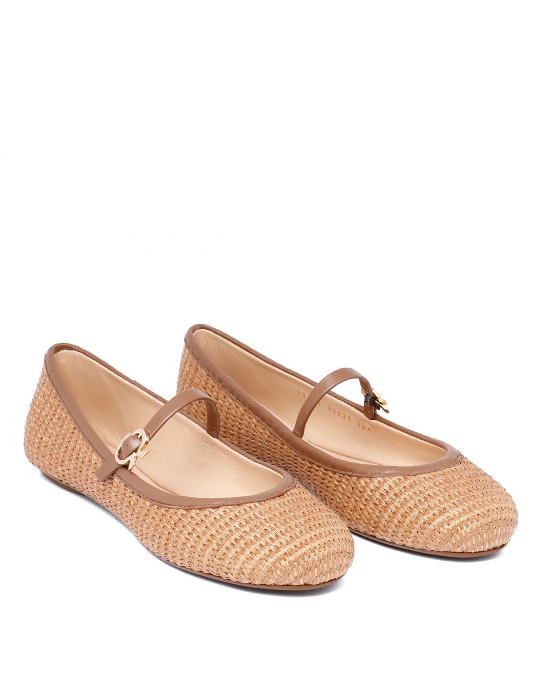 Carla woven raffia ballerinas