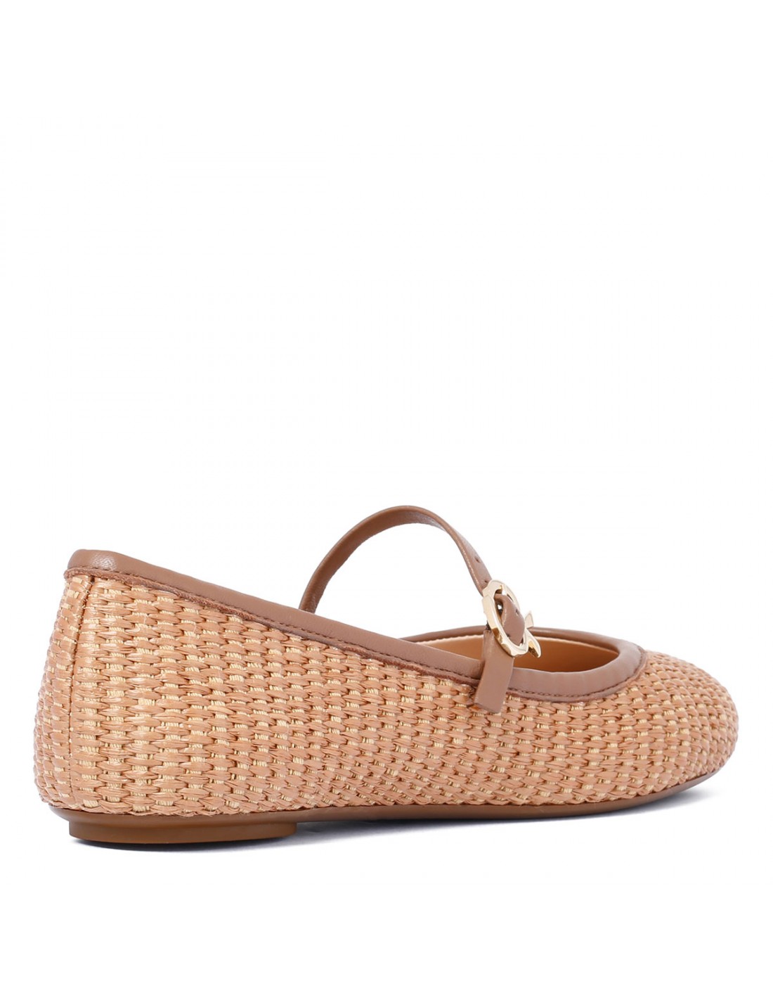 Carla woven raffia ballerinas