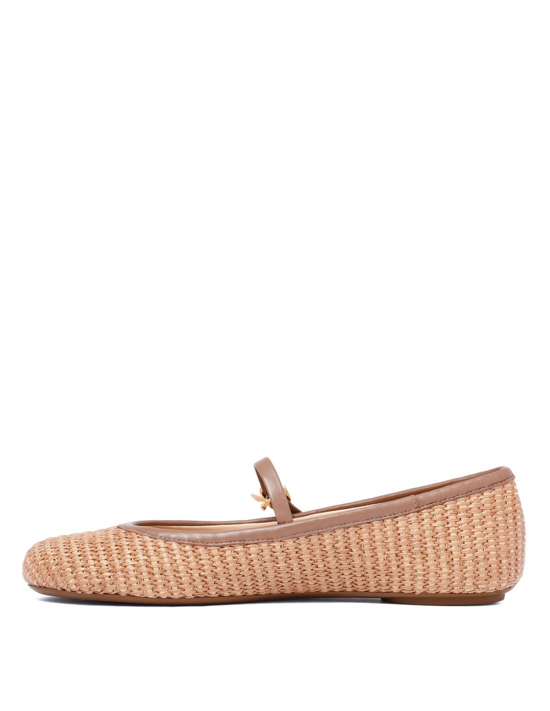 Carla woven raffia ballerinas