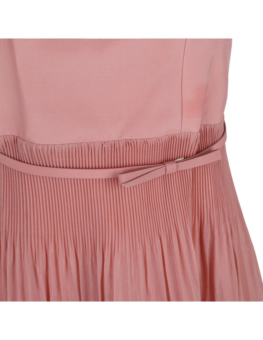 Pleated frill midi dress