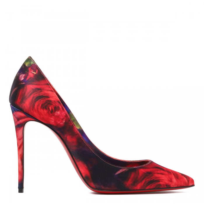 Kate 100 roses printed crepe pumps