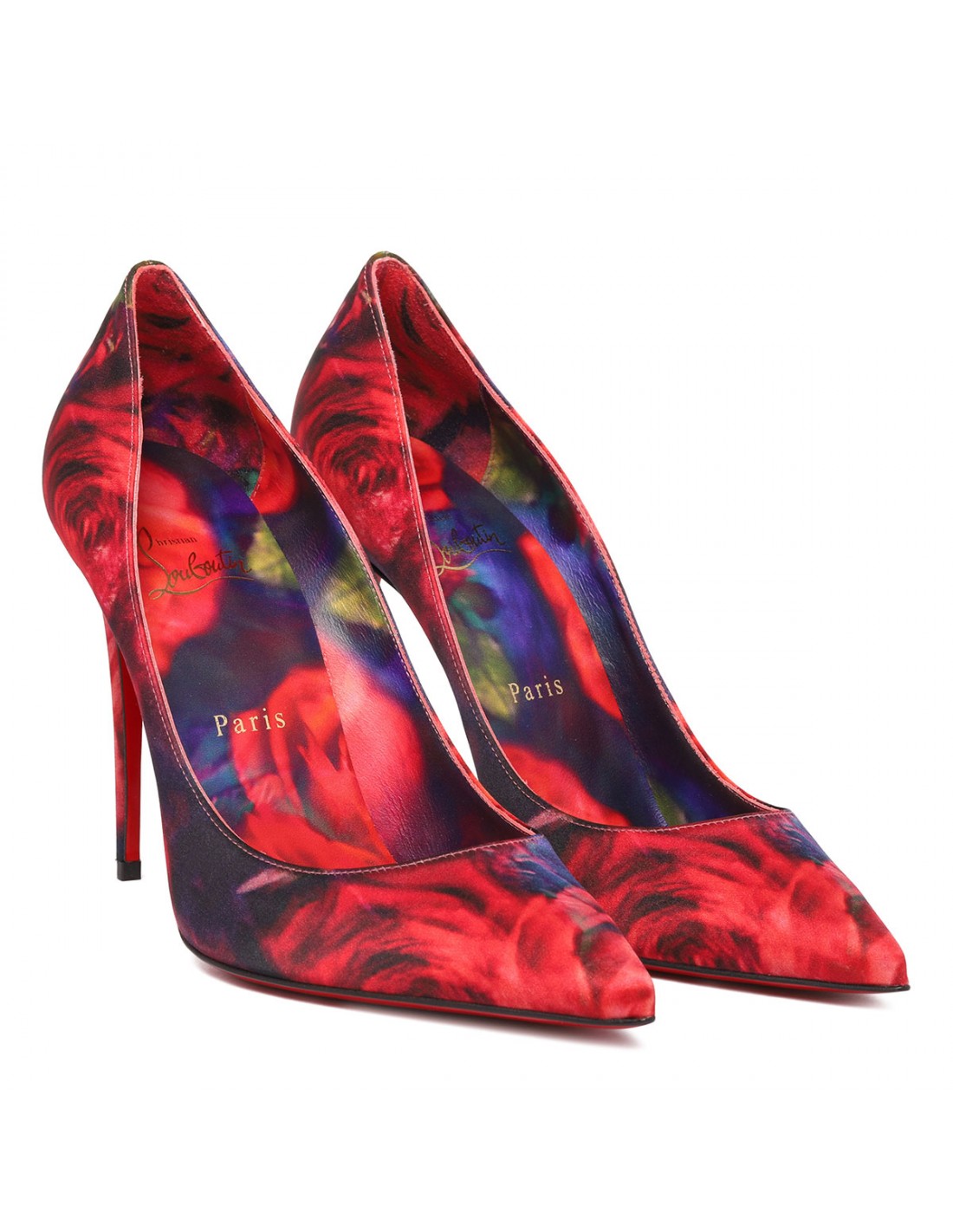 Kate 100 roses printed crepe pumps