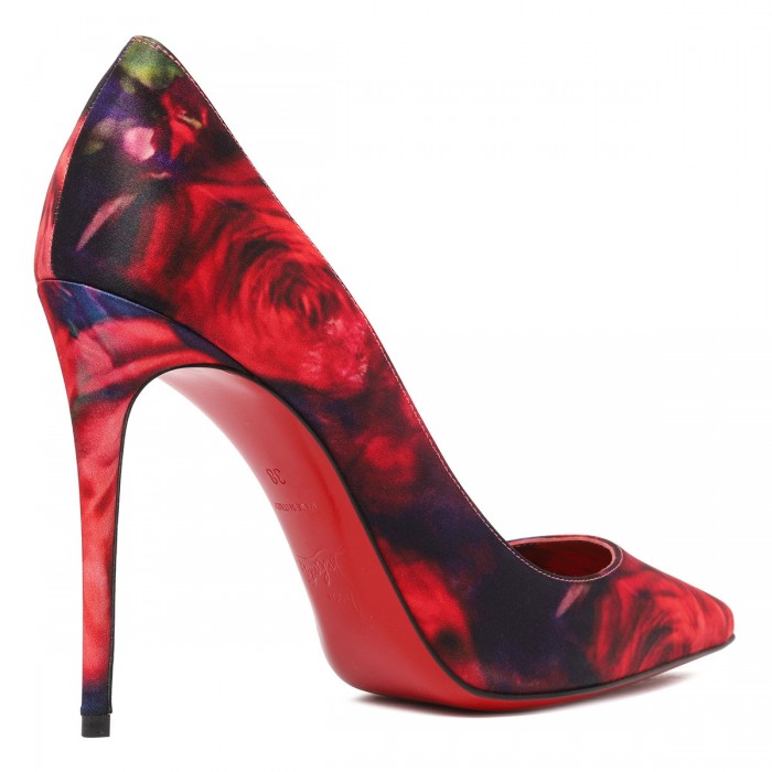 Kate 100 roses printed crepe pumps