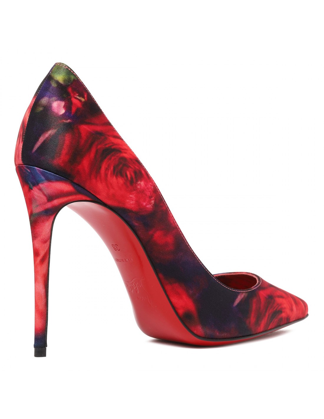 Kate 100 roses printed crepe pumps