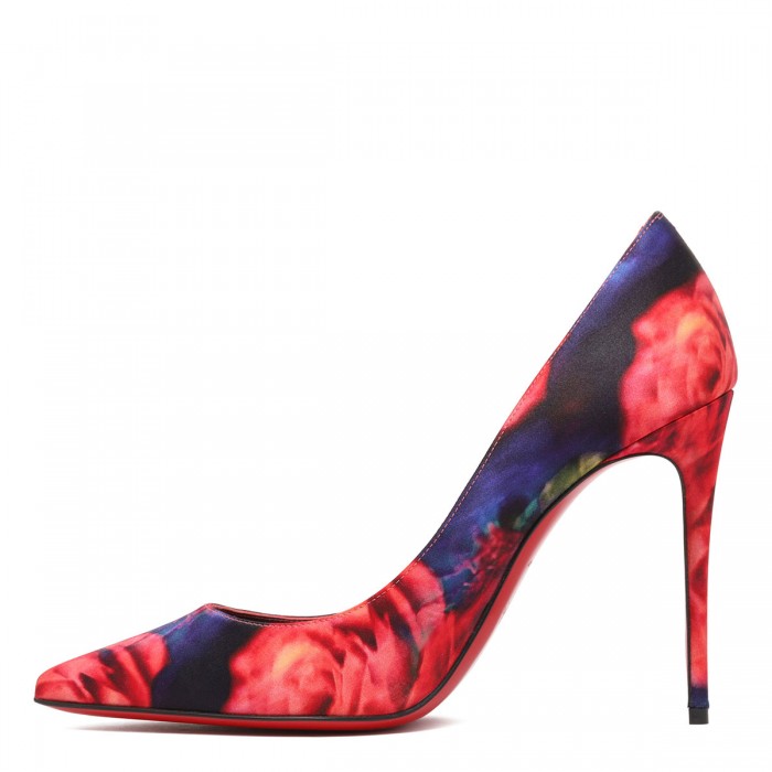 Kate 100 roses printed crepe pumps