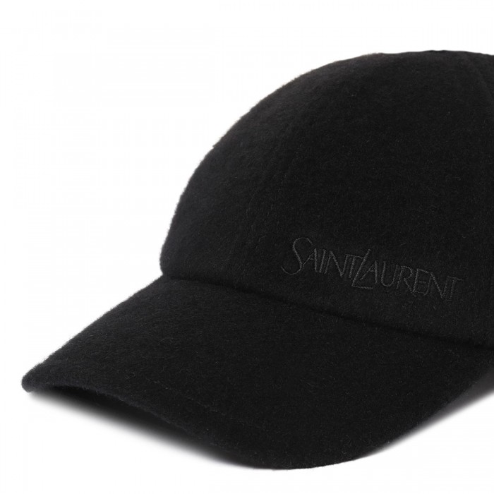 Black cashmere vintage cap