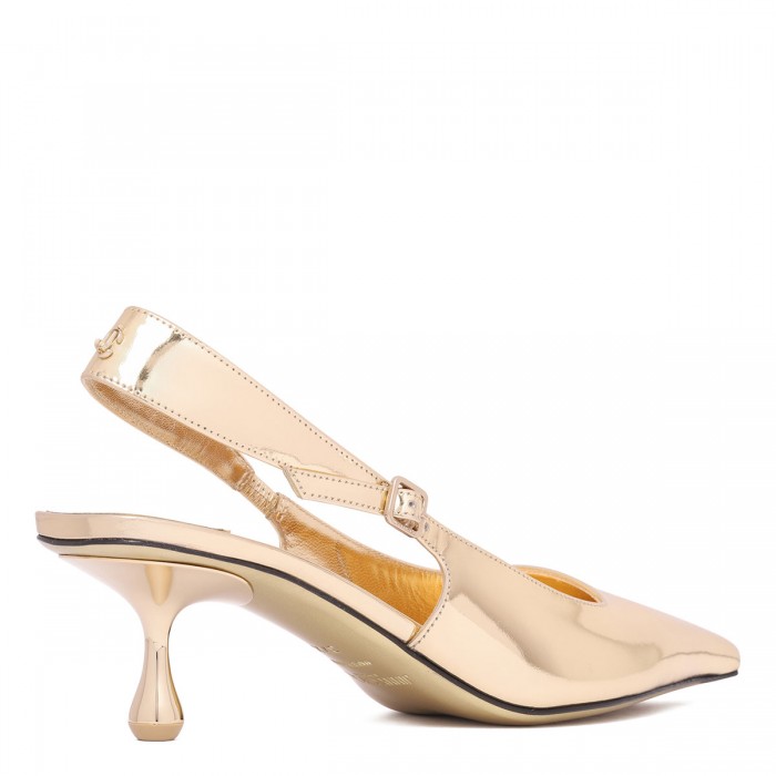 Amel 50 gold-hue slingback pumps